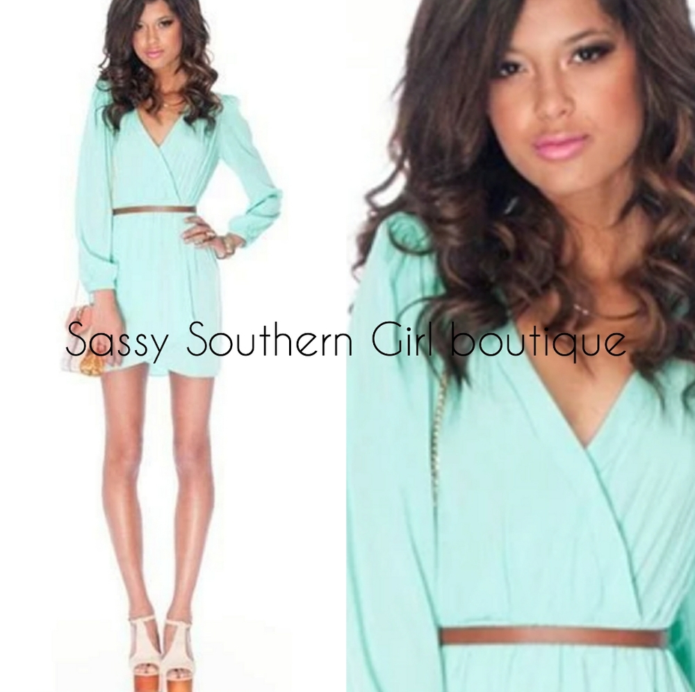 🆕⭐Aqua mint blue green chiffon dress⭐